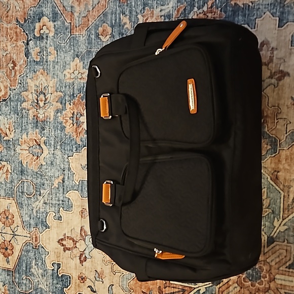 Pomelo Best Black Diaper Bag Tote with Stroller Straps and Changing Pad NWOT - Picture 2 of 7